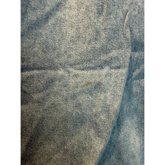 Vintage Lets Quizz Again Cowboy Cat Embroidered Denim Shirt Light Wash Medium - Picture 6 of 8